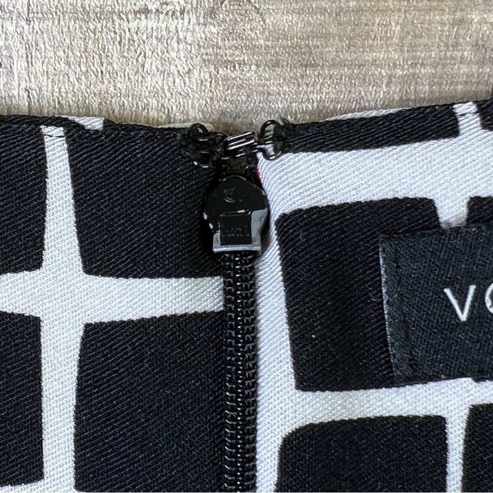 Voir Voir Size 10 Sleeveless Block Print Back Zippered Dress - Picture 9 of 11